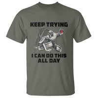 Keep Trying I Can Do This All Day T Shirt Funny Goalie Hockey Player Gift - Wonder Print Shop