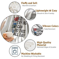 Keep Trying I Can Do This All Day Throw Blanket Ice Hockey Helmet Christmas Gift - Wonder Print Shop