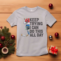 Keep Trying I Can Do This All Day T Shirt Ice Hockey Helmet Christmas Gift - Wonder Print Shop