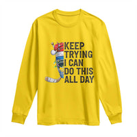 Keep Trying I Can Do This All Day Long Sleeve Shirt Ice Hockey Helmet Christmas Gift - Wonder Print Shop