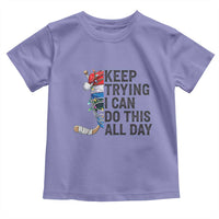 Keep Trying I Can Do This All Day Toddler T Shirt Ice Hockey Helmet Christmas Gift - Wonder Print Shop