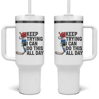 Keep Trying I Can Do This All Day Tumbler With Handle Ice Hockey Helmet Christmas Gift - Wonder Print Shop
