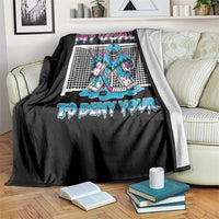 My Goal Is To Deny Yours Throw Blanket Goalie Hockey Drip Art Gift - Wonder Print Shop