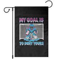 My Goal Is To Deny Yours Garden Flag Goalie Hockey Drip Art Gift - Wonder Print Shop