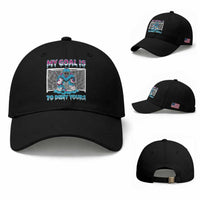 My Goal Is To Deny Yours Baseball Cap Goalie Hockey Drip Art Gift