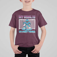 My Goal Is To Deny Yours T Shirt For Kid Goalie Hockey Drip Art Gift - Wonder Print Shop