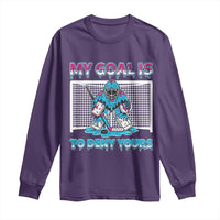 My Goal Is To Deny Yours Long Sleeve Shirt Goalie Hockey Drip Art Gift - Wonder Print Shop