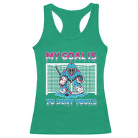 My Goal Is To Deny Yours Racerback Tank Top Goalie Hockey Drip Art Gift - Wonder Print Shop