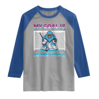 My Goal Is To Deny Yours Raglan Shirt Goalie Hockey Drip Art Gift - Wonder Print Shop