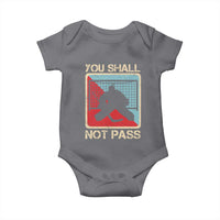 Ice Hockey Goalie Vintage Retro Gift Baby Onesie You Shall Not Pass - Wonder Print Shop