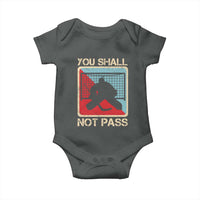 Ice Hockey Goalie Vintage Retro Gift Baby Onesie You Shall Not Pass - Wonder Print Shop
