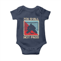 Ice Hockey Goalie Vintage Retro Gift Baby Onesie You Shall Not Pass - Wonder Print Shop
