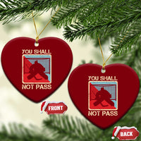 Ice Hockey Goalie Vintage Retro Gift Ceramic Ornament You Shall Not Pass - Wonder Print Shop