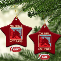 Ice Hockey Goalie Vintage Retro Gift Ceramic Ornament You Shall Not Pass - Wonder Print Shop