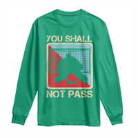 Ice Hockey Goalie Vintage Retro Gift Long Sleeve Shirt You Shall Not Pass - Wonder Print Shop