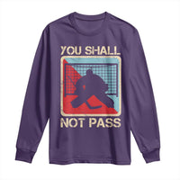 Ice Hockey Goalie Vintage Retro Gift Long Sleeve Shirt You Shall Not Pass - Wonder Print Shop