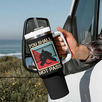 Ice Hockey Goalie Vintage Retro Gift Tumbler With Handle You Shall Not Pass - Wonder Print Shop