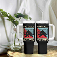 Ice Hockey Goalie Vintage Retro Gift Tumbler With Handle You Shall Not Pass - Wonder Print Shop