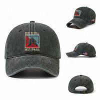 Ice Hockey Goalie Vintage Retro Gift Washed Cotton Baseball Cap You Shall Not Pass