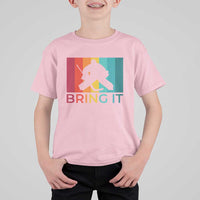 Vintage Ice Hockey Goalie T Shirt For Kid Bring It Quote Gift For Fan - Wonder Print Shop