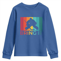 Vintage Ice Hockey Goalie Youth Sweatshirt Bring It Quote Gift For Fan - Wonder Print Shop