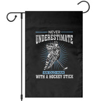 Never Underestimate An Old Man With A Hockey Stick Garden Flag Ice Hockey Gift - Wonder Print Shop