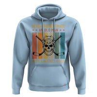 Retro Ice Hockey Player Hoodie Funny Never Underestimate An Old Man - Wonder Print Shop