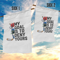 My Goal Is To Deny Yours Garden Flag Ice Hockey Helmet Christmas Gift - Wonder Print Shop
