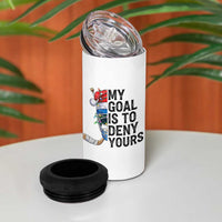 My Goal Is To Deny Yours 4 in 1 Can Cooler Tumbler Ice Hockey Helmet Christmas Gift - Wonder Print Shop