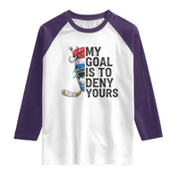 My Goal Is To Deny Yours Raglan Shirt Ice Hockey Helmet Christmas Gift - Wonder Print Shop