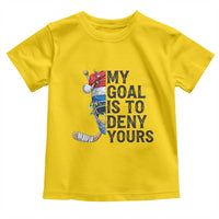 My Goal Is To Deny Yours Toddler T Shirt Ice Hockey Helmet Christmas Gift - Wonder Print Shop