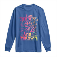 I Am Sexy And I Throw It Long Sleeve Shirt Sexy Dart Player Gift - Wonder Print Shop