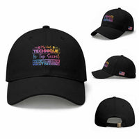 My Dart Technique Is Top Secret Baseball Cap Funny Dartist Gift