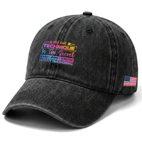 My Dart Technique Is Top Secret Washed Cotton Baseball Cap Funny Dartist Gift
