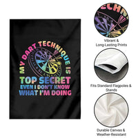 My Dart Technique Is Top Secret Garden Flag Vintage Tie Dye Dart Lover - Wonder Print Shop