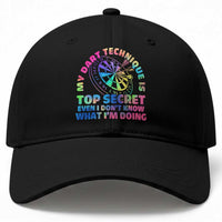 My Dart Technique Is Top Secret Baseball Cap Vintage Tie Dye Dart Lover