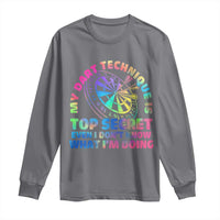 My Dart Technique Is Top Secret Long Sleeve Shirt Vintage Tie Dye Dart Lover - Wonder Print Shop