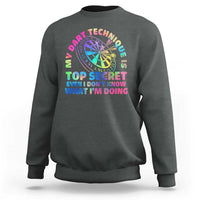My Dart Technique Is Top Secret Sweatshirt Vintage Tie Dye Dart Lover - Wonder Print Shop