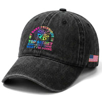 My Dart Technique Is Top Secret Washed Cotton Baseball Cap Vintage Tie Dye Dart Lover