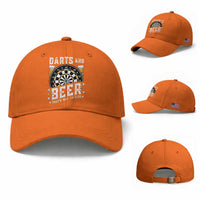 Darts And Beer That Is Why I Am Here Baseball Cap Funny Pub Game Darts Lover Gift