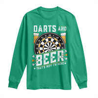 Darts And Beer That Is Why I Am Here Long Sleeve Shirt Funny Pub Game Darts Lover Gift - Wonder Print Shop