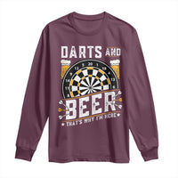 Darts And Beer That Is Why I Am Here Long Sleeve Shirt Funny Pub Game Darts Lover Gift - Wonder Print Shop