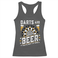 Darts And Beer That Is Why I Am Here Racerback Tank Top Funny Pub Game Darts Lover Gift - Wonder Print Shop