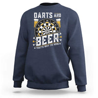 Darts And Beer That Is Why I Am Here Sweatshirt Funny Pub Game Darts Lover Gift - Wonder Print Shop