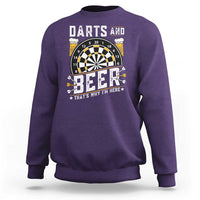 Darts And Beer That Is Why I Am Here Sweatshirt Funny Pub Game Darts Lover Gift - Wonder Print Shop