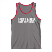 Funny Darts And Beer That Is Why I Am Here Tank Top Dartist Beer Lover - Wonder Print Shop