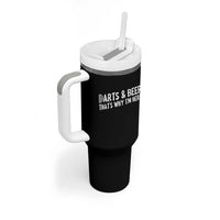 Funny Darts And Beer That Is Why I Am Here Tumbler With Handle Dartist Beer Lover - Wonder Print Shop