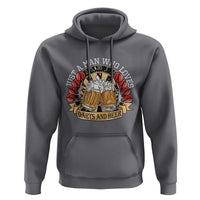 Just A Man Who Loves Darts And Beer Hoodie Funny Dart Player - Wonder Print Shop