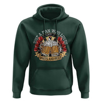 Just A Man Who Loves Darts And Beer Hoodie Funny Dart Player - Wonder Print Shop