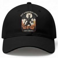 Funny Jersey Devil Loves Darts And Beer Baseball Cap Cryptid Lover Gift